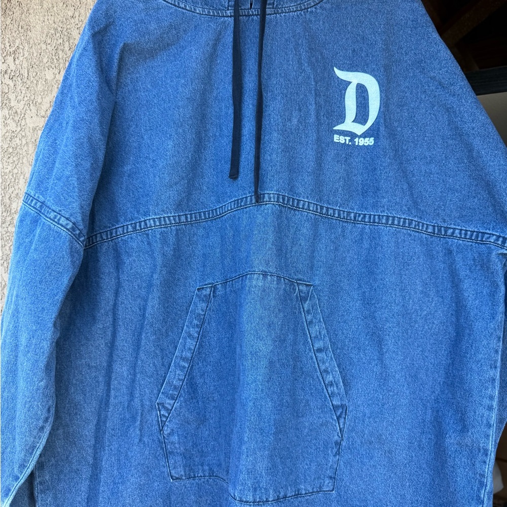 SOLD Disneyland Blue Denim Spirit Jersey Hoodie
